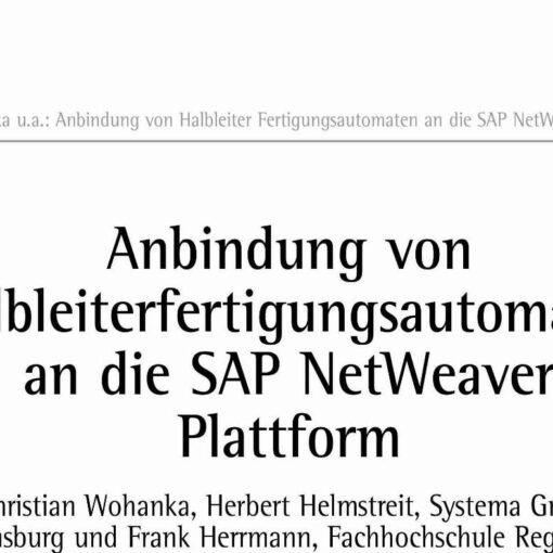 Integration of Semiconductor Manufacturing Systems in SAP Netweaver